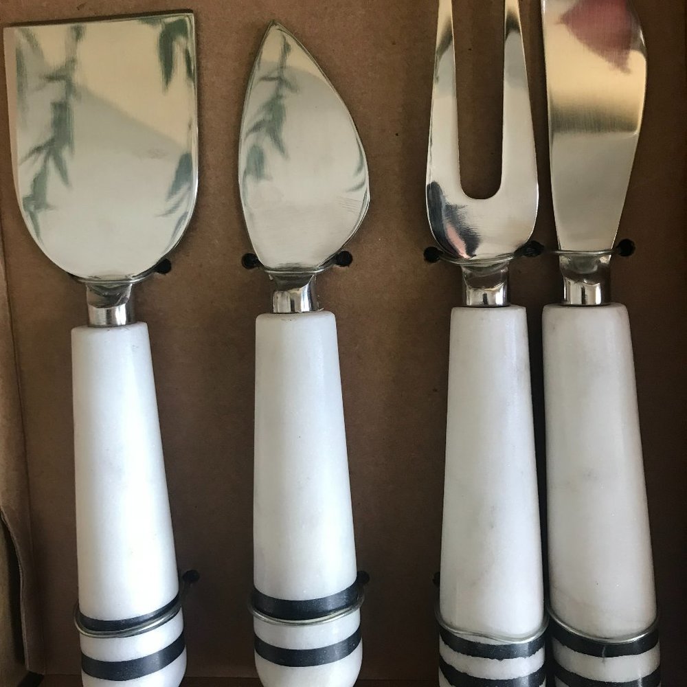Marble Adelaide Cheese Knives Set of 4 by Magnolia Home by Joanna Gaines